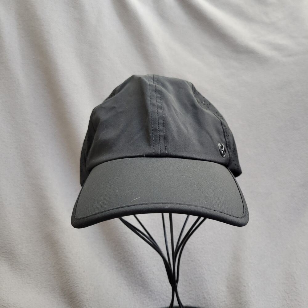 LAYER 8 Hat Cap Athletic Adjustable One Size Black Run Golf Breathable Perforate